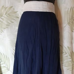 Blue High-Low Skirt